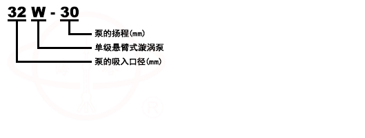 W型单级悬臂式漩涡泵型号意义